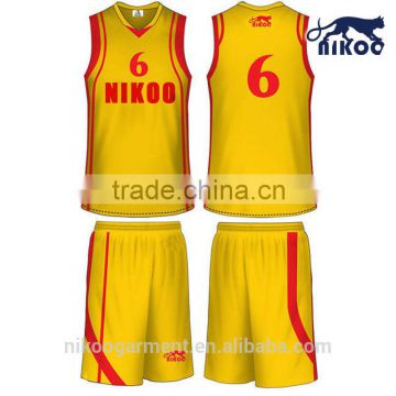 Cheap digital printing high quality dry fit basketball uniform