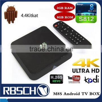 M8S Smart Android 4.4 KiKat KODI Full HD Media Player 1080P Android TV BOX