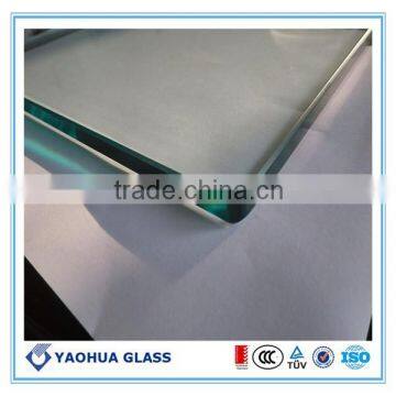 tempered glass with straight polished edges for exterior building glass walls