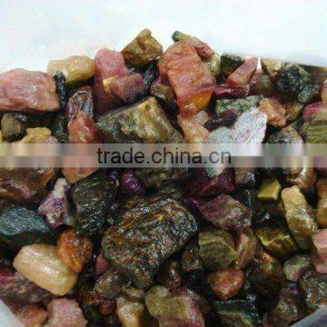 Multi tourmaline rough stone