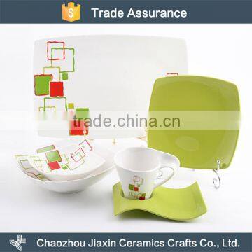 Custom fashion modern decal ceramic dinner sets for restaurant                        
                                                                                Supplier's Choice