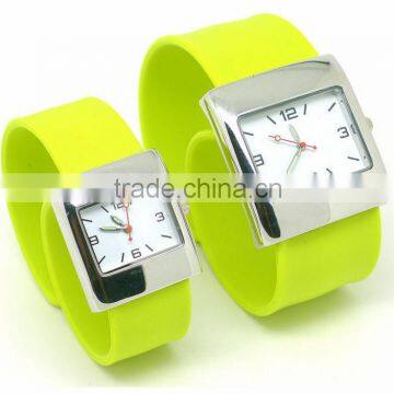 Fashion slicone papa couple watch snap watch pair couple watches