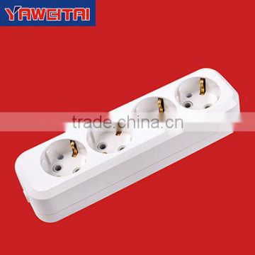 europe extension socket 4 gang /ABS and Copper/russian sockets