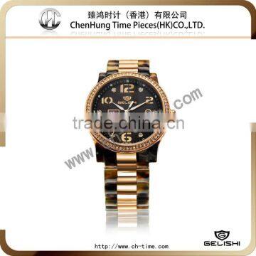 Quartz resin band your own brand custom logo woman watches