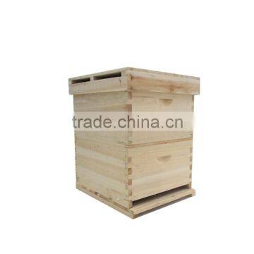 2016 hot sale international standard two levels Chinese fir wooden beehive for apiculture