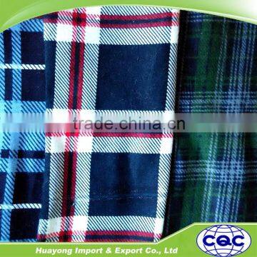 cotton yarn dyed flannel fabric with construction 21*21