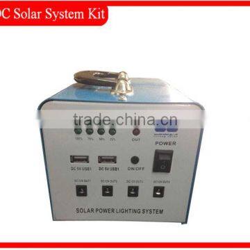 Nice Power 15W DC Solar System Kit , 2 Led light ,solar panel , battery