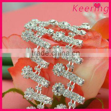 wholesale latest design hairpin shape joint dress decoration roll rhinestone cup chain WRC-228