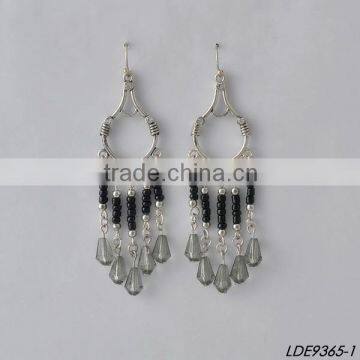 Pretty Seed Bead Tassel Dangle Earrings photo-2