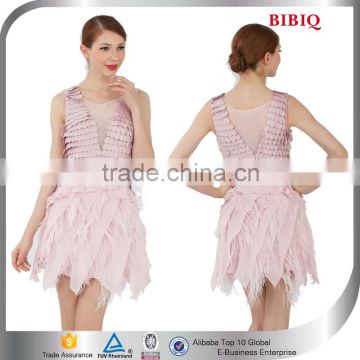 ballroom dance dress patterns women short frock ostrich feather cocktail dress prom fish scale velvet designer dresses