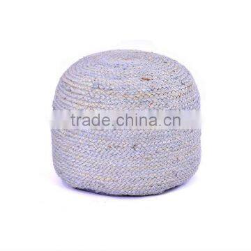 Natural Furnish Vintage Wool Jute Poufs styles