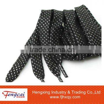 10mm black polyester metallic glitter shoe lace