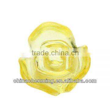 fashion transparent acrylic decorative flower beads with half hole