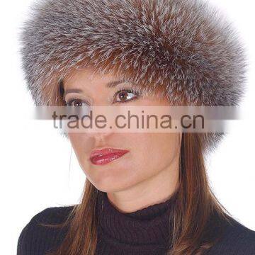 real natural fox fur headband