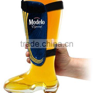 Mouthblown China factory customized size high quality boot foot beer bar glass