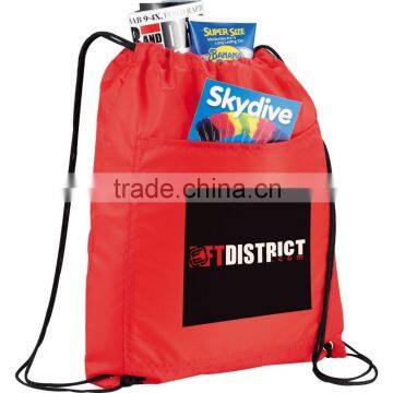 Promotion Waterproof Polyester Drawstring Backpack Shoe Bag