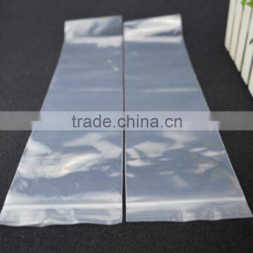 transparent custom size packing bag , high quality heat seal PE plastic zipper bag