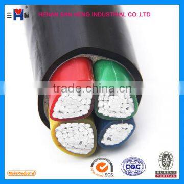 3*185mm+1 flame retarded XLPE Insulated PVC Sheathed Power Cable 0.6/1kv round aluminum cable XHHW-2