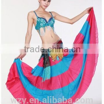 Stripe design cotton cloth belly dance circle skirt