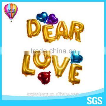 Wedding favors decoration balloon foil with different colors and shapes for party needs