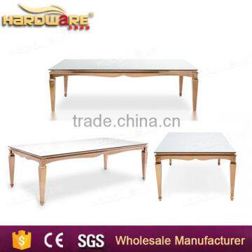 Wholesale Rose Gold Stainless Steel Wedding Table Square Dining Table Quality Choice photo-4
