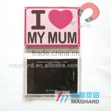 China supplier high quality I LOVE MY MOM Iron Fridge Magnet for souvenir gift