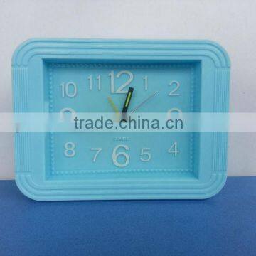 plastic 3D scale numbers table alarm clock, square table clock