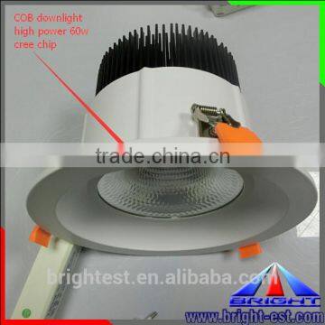 PF0.9 CRI 85 high power 80w cob led ceiling light ,225mm round recessed led cob downlight 50w