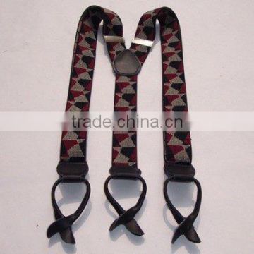 Jacquard Suspender - Button-end