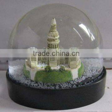 souvenir snow globe with castle