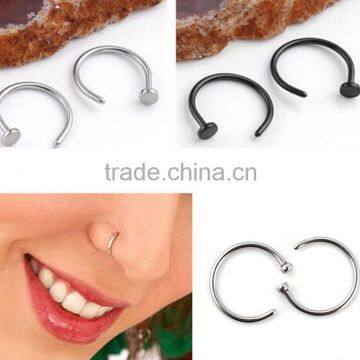 NR9103 Hot Sale Medical Titanium Nose Hoop Nose Rings Body Piercing Jewelry 7 Colors Body Jewelry