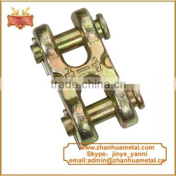 Drop forged twin clevis connecting link