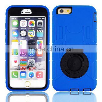 New edition shockproof rotate kickstand case PC+Silicone defender case for iPhone 6 4.7"