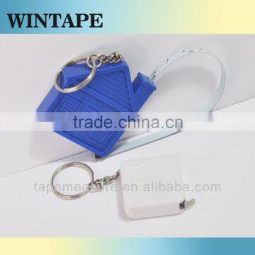 1m/2m Custom promotion house shape tape measure with keychain amd your logo