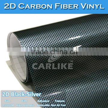 SINO CAR STICKER Glossy Black Car Wrap Film 2D Carbon Fiber Paper Roll photo-3