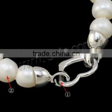 Freshwater Pearl Button Bracelets With Panic Button