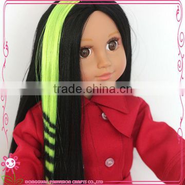 Customize handmade black doll wigs oem doll wig fiber