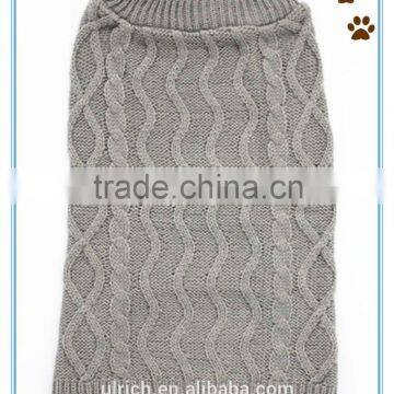 M2 new fashion grey cable knitting patterns pet accessory