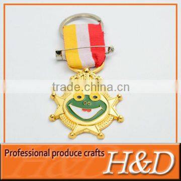 Fashion design sports medals with ribbon with pin and customer's logo