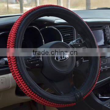 fashion seasons use high quality flocking steering wheel car covers Ice silk