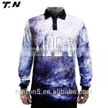 Sublimation fishing polo shirts, long sleeves fishing shirts, fishing clothing
