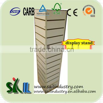 supermarket wooden display tower