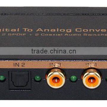 Digital to Analog Converter 2 SPDIF+2 Coaxial Audio Switcher