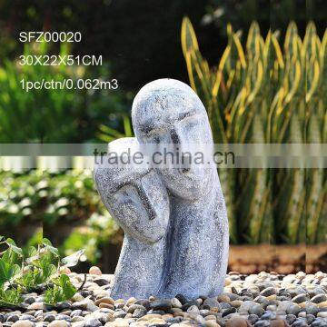 Fiberglass couple figurine garden figurine