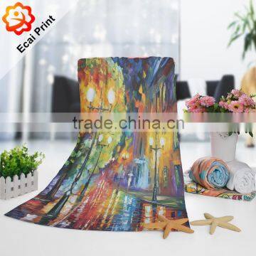 Custom Made Sublimated Colors Faleless Good Water Absorption Face Towel
