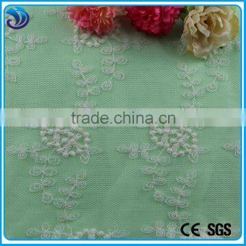 Hot selling Professional design cotton nylon net embroidery lace fabric