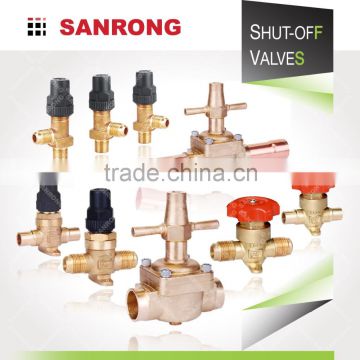 Sanrong Air Conditioner Threaded Shut Off Valve, Welded Brass Stop Valve, Two Way Refrigeration Valve