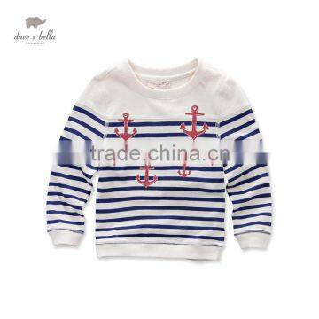 DK0314 dave bella spring autumn kids t-shirt baby boy navy cotton t shirt kid cloth children tops child tops boys tee