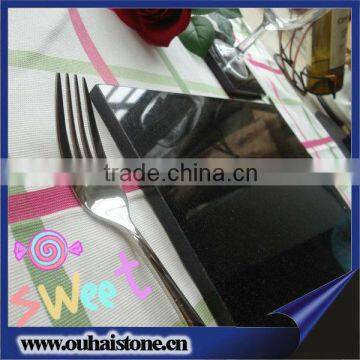 Suitable for high-end hotel granite black decorating food plates