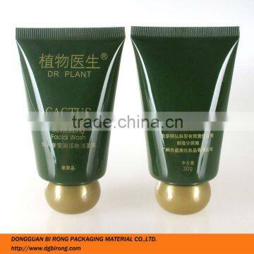 30g moistening and revitalizing facial wash cosmetic plastic tube made in China